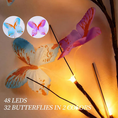 LED Flexible Vine Lights with Butterflies