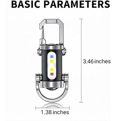 2Pcs Portable Rechargeable Bright Keychain Flashlight Phone Charger, Mini Keychain Flashlight