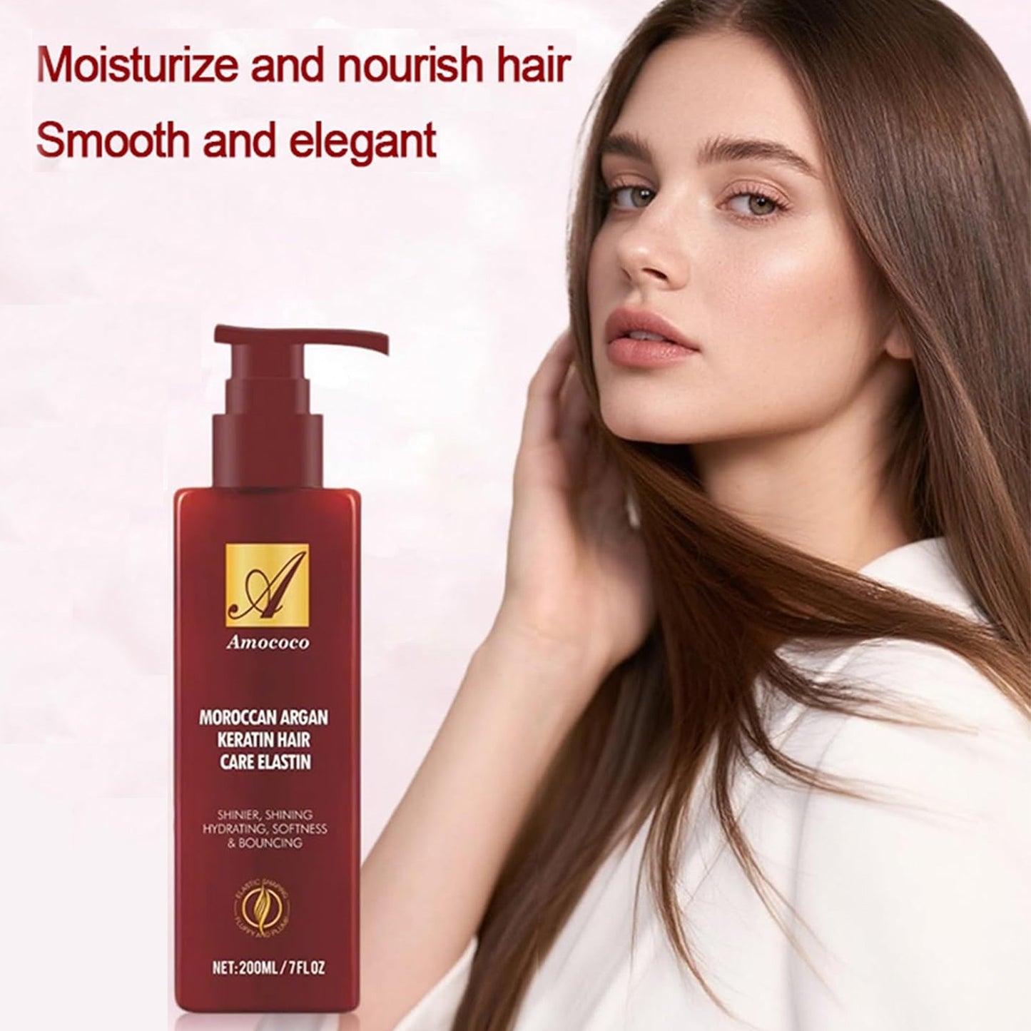 Argan Oil & Keratin Curl Defining Cream - Anti Frizz Curl Enhancer & Leave-In Conditioner
