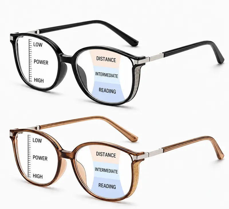 Progressive Multifocal Reading Glasses Photochromic Blue Light Filtering Readers