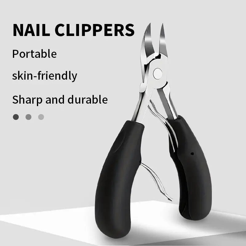 5Pcs Stainless Steel Nail Tool Set - Complete Manicure & Pedicure Kit with Nail Clippers, File & Nippers