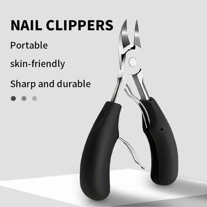 5Pcs Stainless Steel Nail Tool Set - Complete Manicure & Pedicure Kit with Nail Clippers, File & Nippers