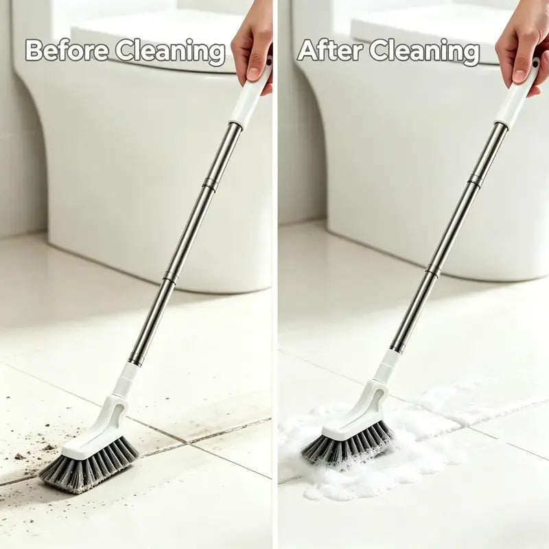 2PACK Telescopic Long Handle Crevice Cleaning Brush for Narrow Gaps