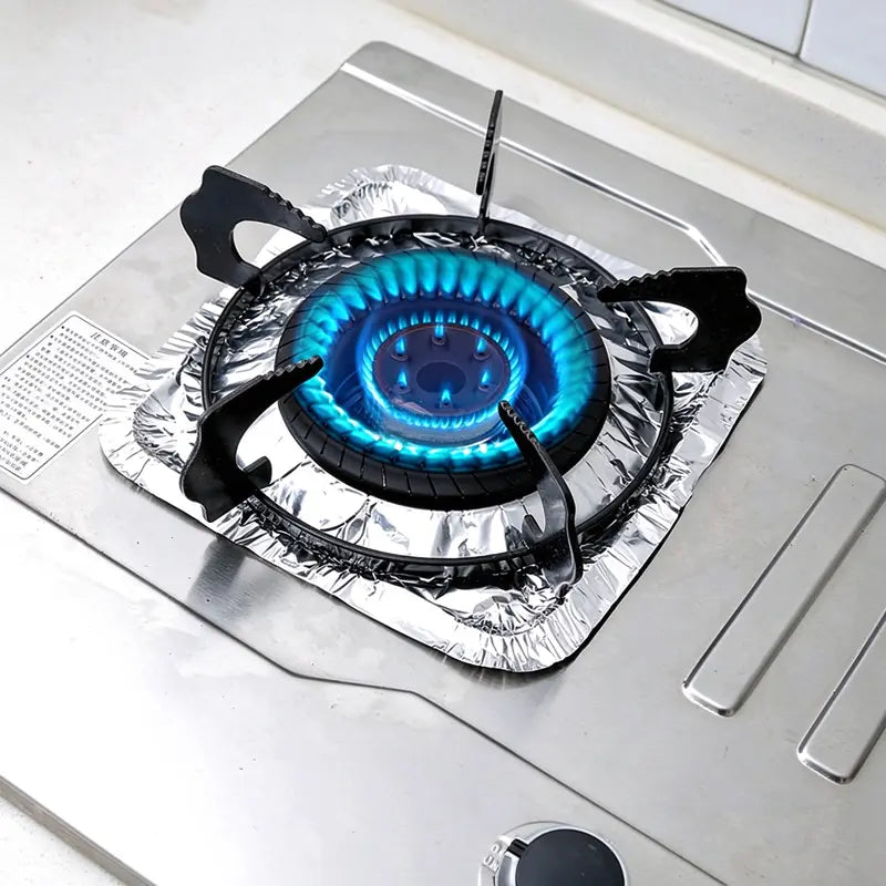 Gas Stove Burner Covers Square Oil Proof Liners for Easy Cleaning