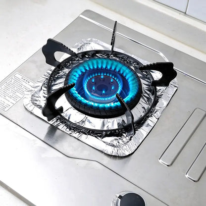Gas Stove Burner Covers Square Oil Proof Liners for Easy Cleaning