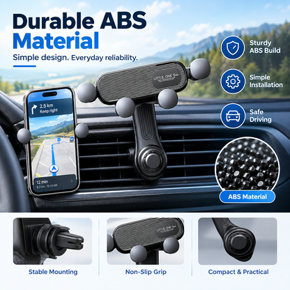 2Pcs Car Phone Holder ABS Car Vent Phone Mount Universal Gravity Link Air Vent Clip Design