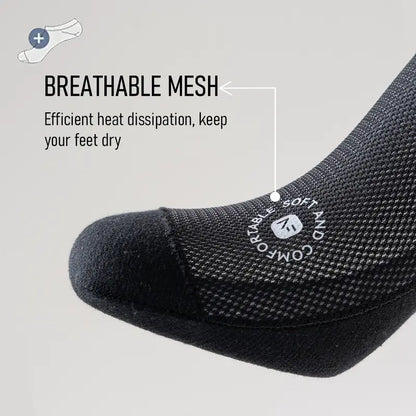 6 Pair Men's Ultra-Thin Mesh No-Show Socks Anti-Slip Heel