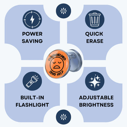 Mood Badge Electronic Badge Digital Display Pin