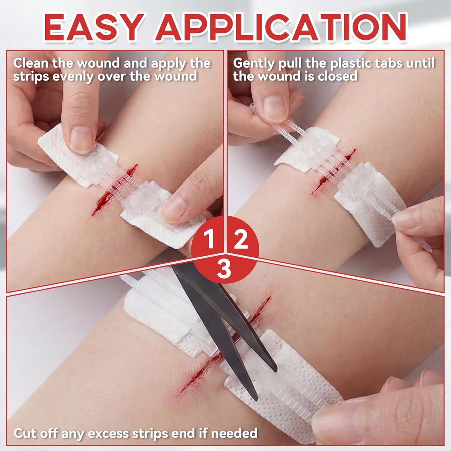 3 PCS Wound Closure Strips Without Stitches
