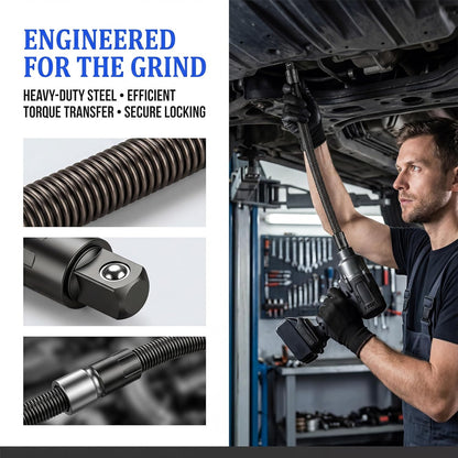 1/2 Flexible Shaft Extension Extender Torque Socket Ratchet Spanners Electric Wrench Connecting Rod Hand Tools