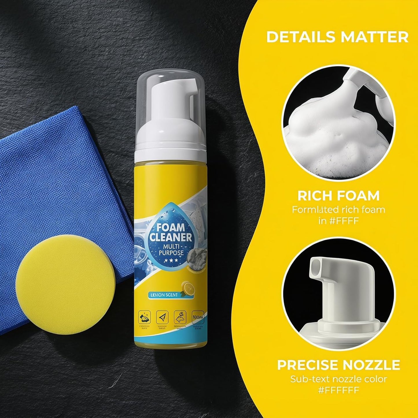 4-in-1 Multi-Enzyme Foam Cleaner, Foam Cleaner all Purpose