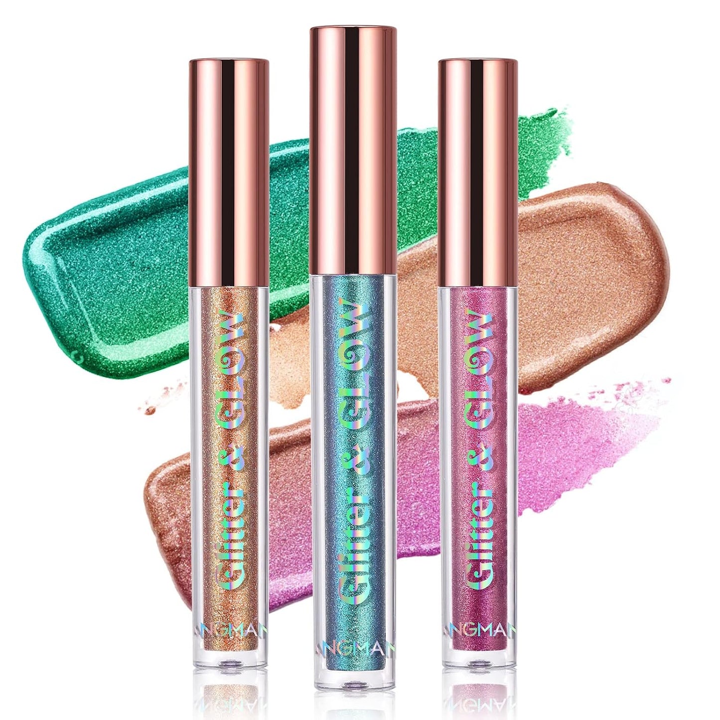 10 PCS Liquid Glitter Eyeshadow Set, Multichrome Glitter Shimmer Eye Looks
