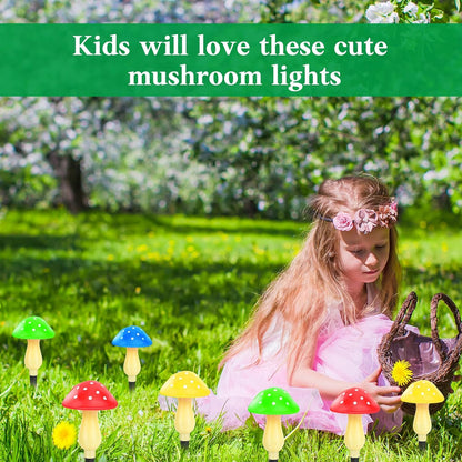 Outdoor Waterproof Solar-powered Mushroom-shaped Light for Courtyard Decoration