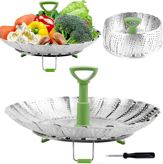 Stainless Steel Vegetable Steamer Basket Utensils Folding Expandable