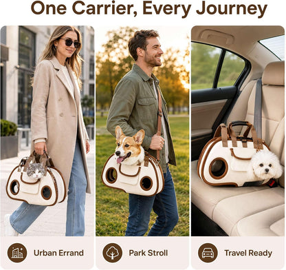 Portable Breathable Pet Carrier Purse, Puppy Tote for Dogs & Cats