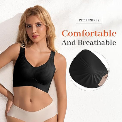 Womens Seamless Wireless Supportive Bras Push Up