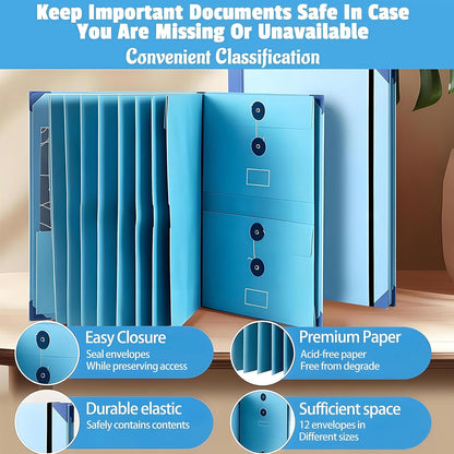 Important Document Organizer,Folders for Documents,Bound Expanding File