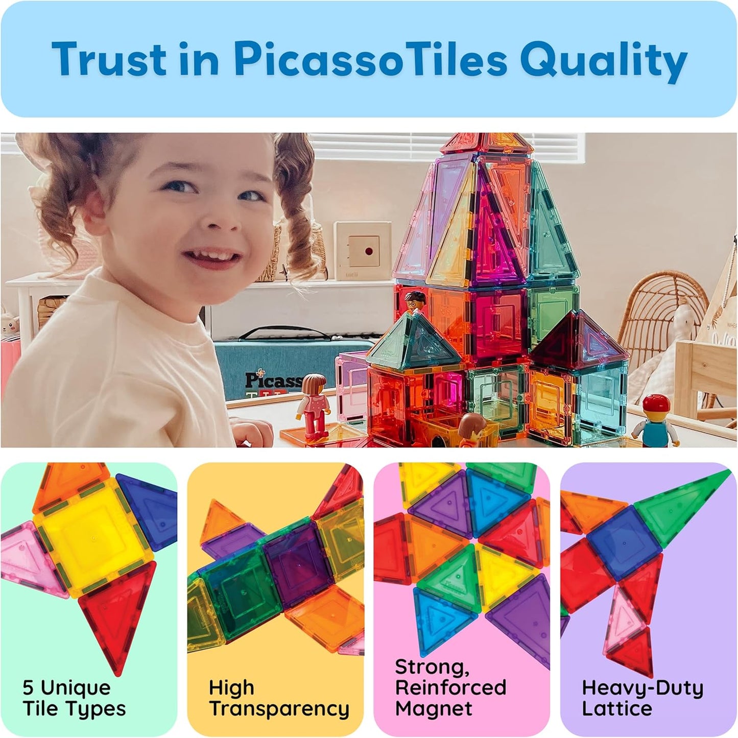 Magnetic 3D Blocks Construction Playboards