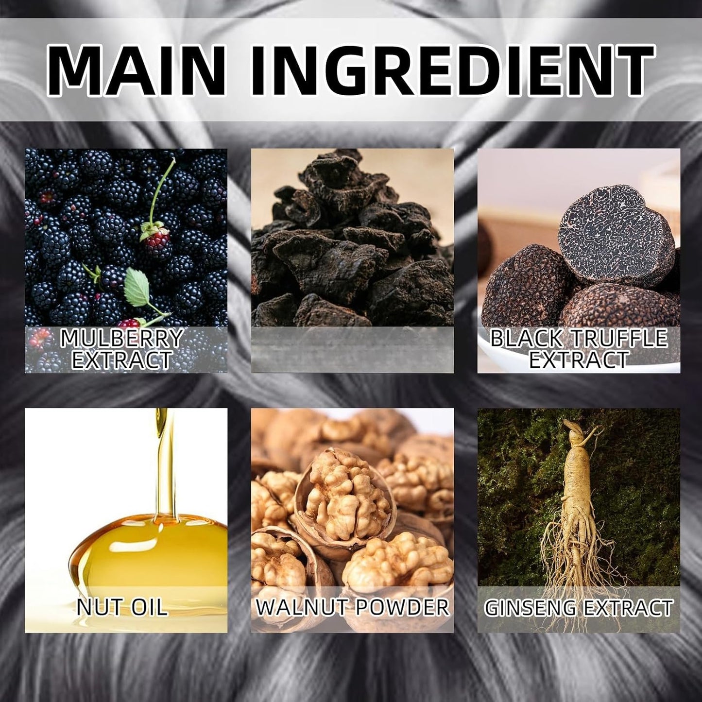 Hair Dye Cream Comb with Natural Plant Extract, Root Touch Up Hair Color, Ammonia Free