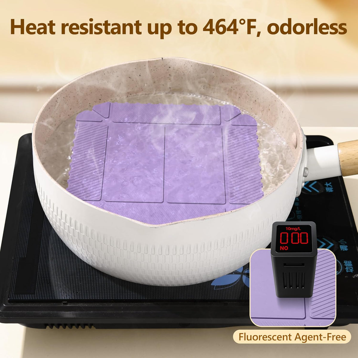 2-in-1 Magnetic Silicone Mat & Foldable Serving Tray, Non-Slip Heat Resistant Waterproof Food Grade