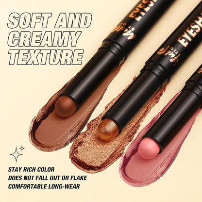 8 Color Waterproof Dual-Ended Eyeshadow Stick Set