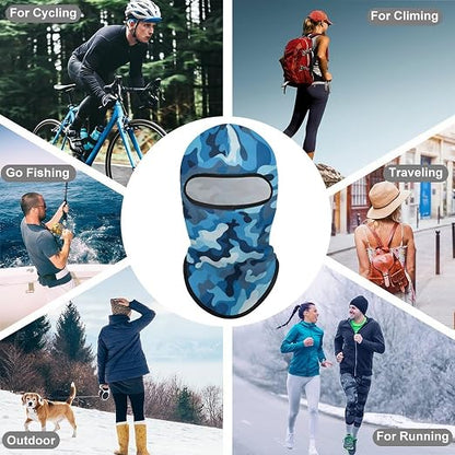 6Pcs Camouflage Balaclava Set – Full-Face Protective Mask for Cycling, Sports, Skiing ect