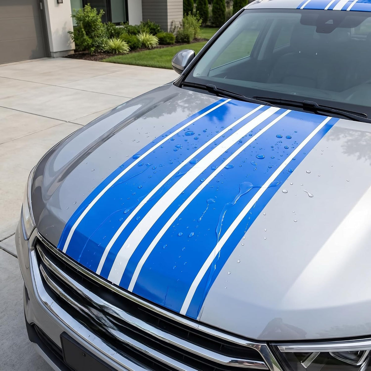 Universal PVC Racing Hood Stripe Vinyl Decals