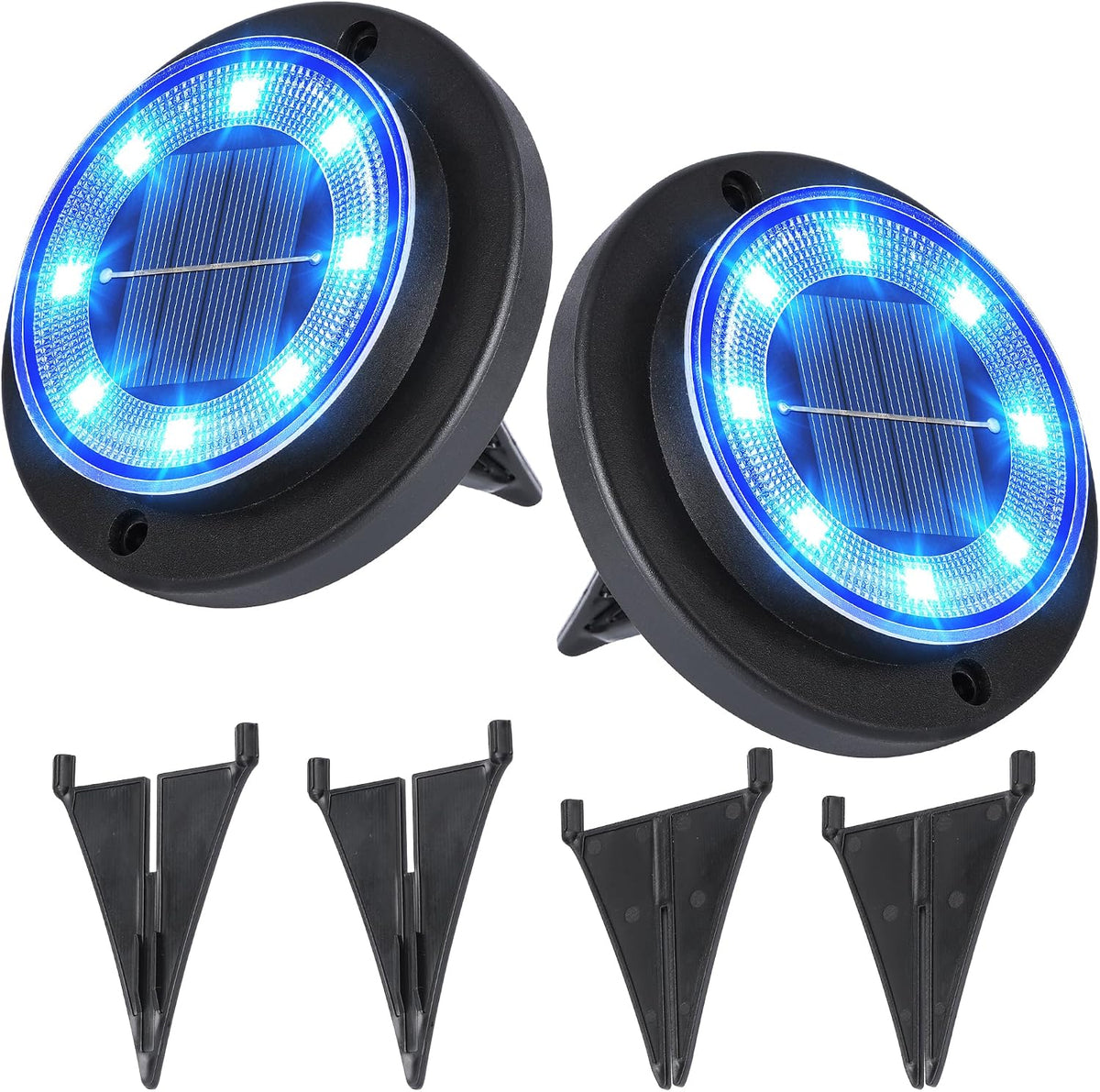 2PCS 2-in-1 Waterproof Solar Outdoor LED Lights - Solar Powered