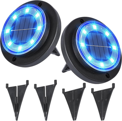 2PCS 2-in-1 Waterproof Solar Outdoor LED Lights - Solar Powered