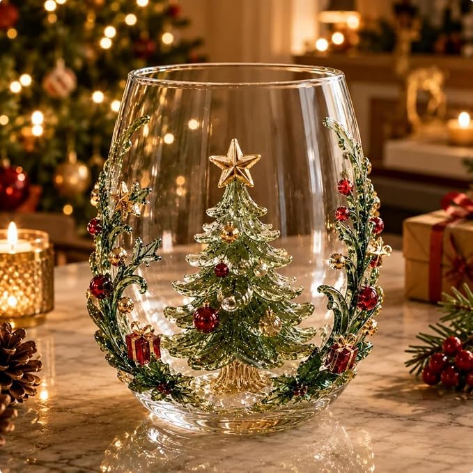 Magical Christmas 3D Santa Glass Cup Collection