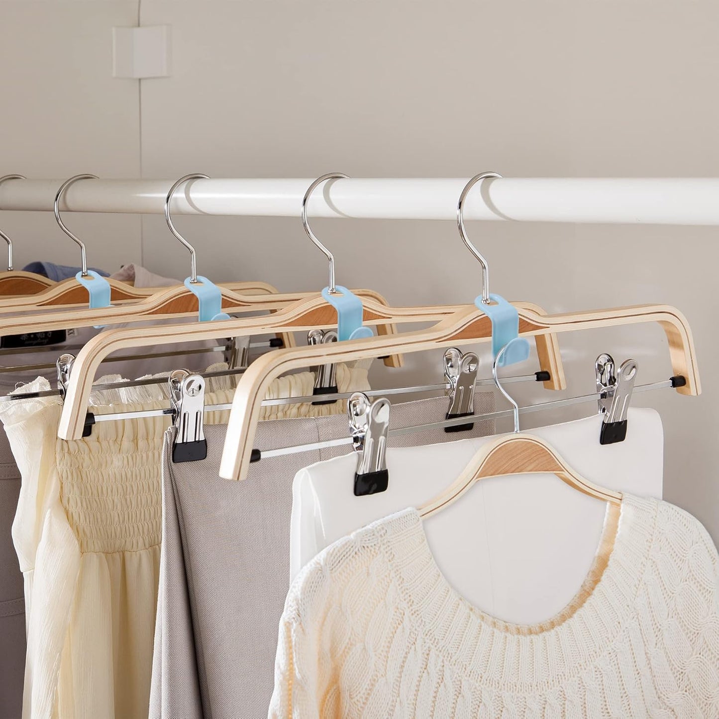 100PCS Clothes Hanger Connector Hooks,Hangers Organizer Smart Closet Space Saver