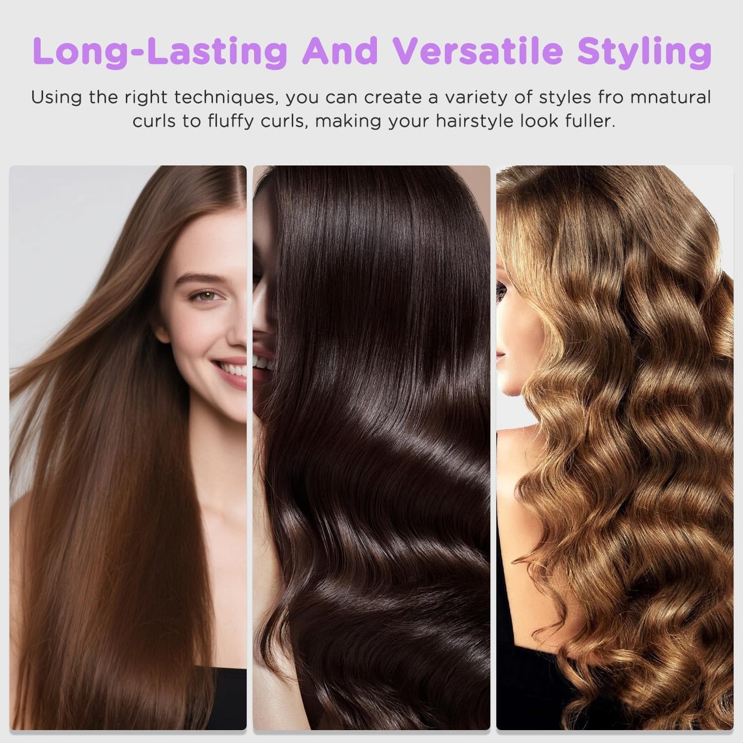Automatic Curling Iron, 1.25 Inch Hair Curler with 4 Temp Fast Heating