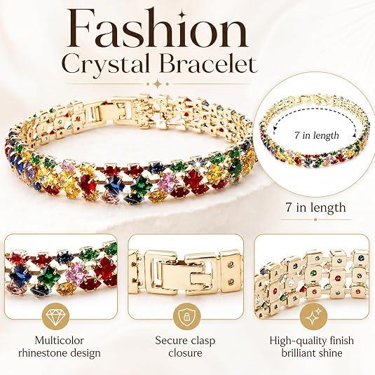Women's Tennis Bracelet, Heart-Shaped Diamond Cuban Chain