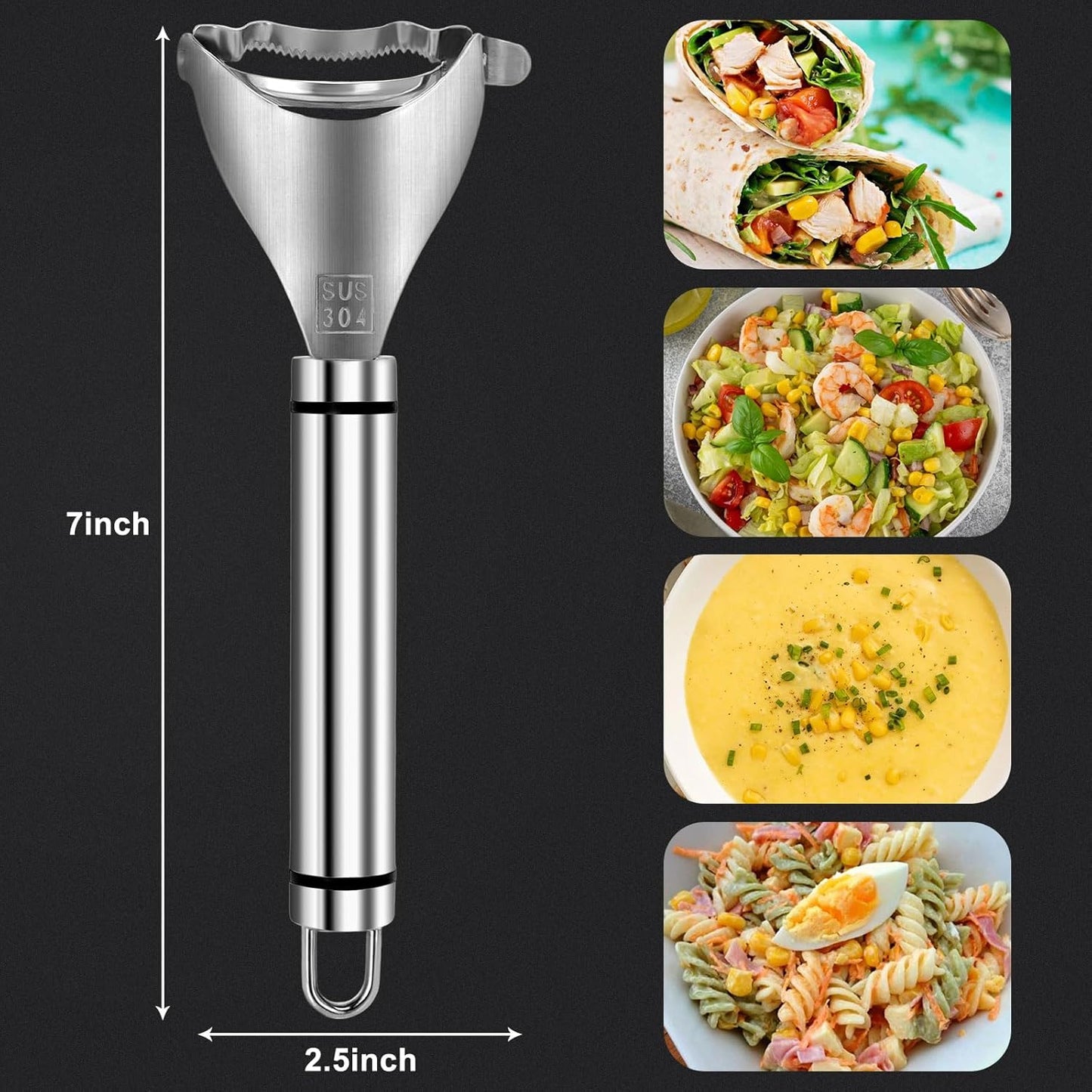 2 PCS Corn Peeler, Stainless Steel Corn Stripper Tool