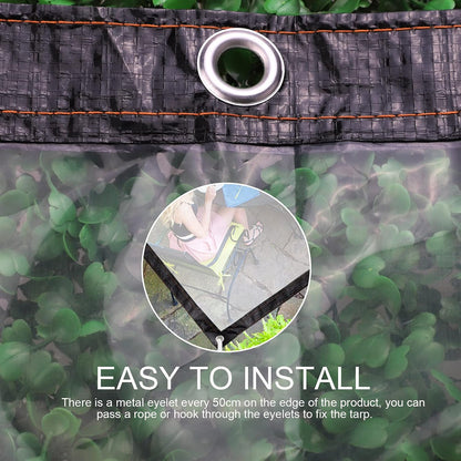 Clear Waterproof Cover Tarp 6.5 x 6.5ft Plastic Tarps Heavy Duty
