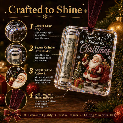 6Pcs Christmas Cash Gift Holder Ornament
