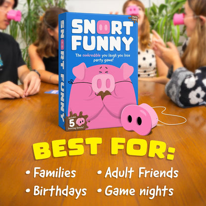 Snort Funny – The Oinkcredible You Laugh You Lose Party Game | Family Games for Kids and Adults