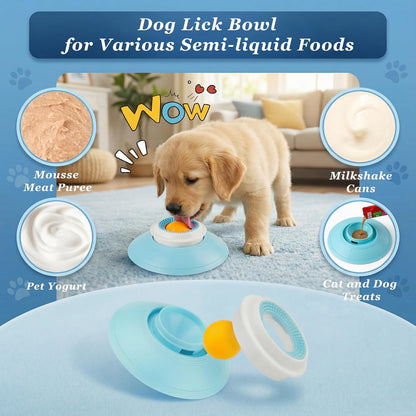 Dog Lick Toy, Slow Feeder & Anxiety Relief Licking Mat for Dogs and Cats, Non-Slip Suction Cup