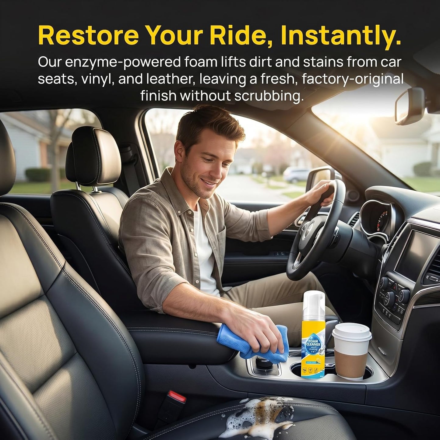 4-in-1 Multi-Enzyme Foam Cleaner, Foam Cleaner all Purpose
