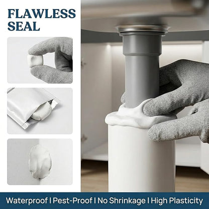 10Pcs White Waterproof Sealant Putty,Quick Mending Seal Clay for Wall Hole