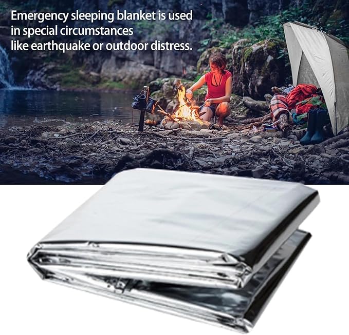 4 Pack Emergency Foil Blanket Survival Thermal Mylar Reflective Blankets
