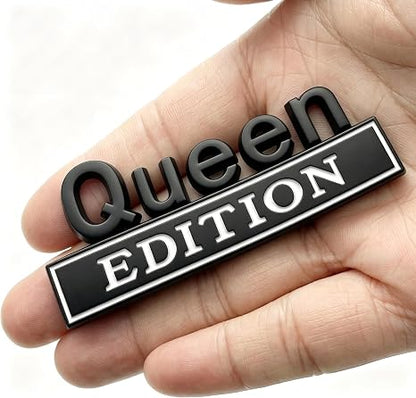 3D Metal Queen Edition Car Emblem Sticker