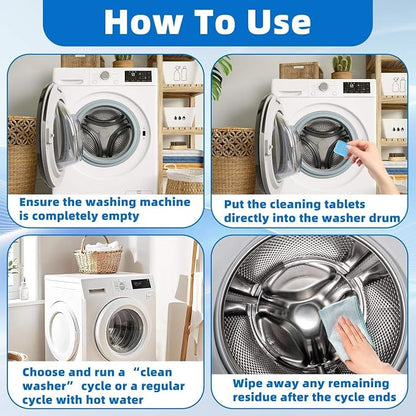 Washing Machine Cleaner Tablets - Deep Cleans & Descaler