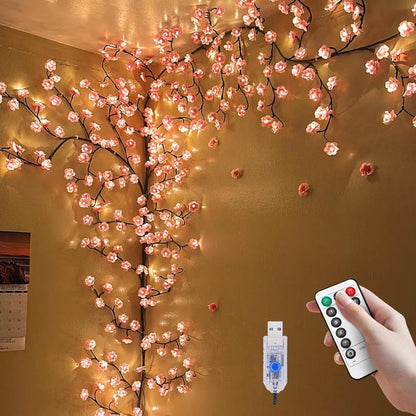 LED Tree Branch Lights for Wall 5.25 FT 72 LEDs Cherry Blossom Lights