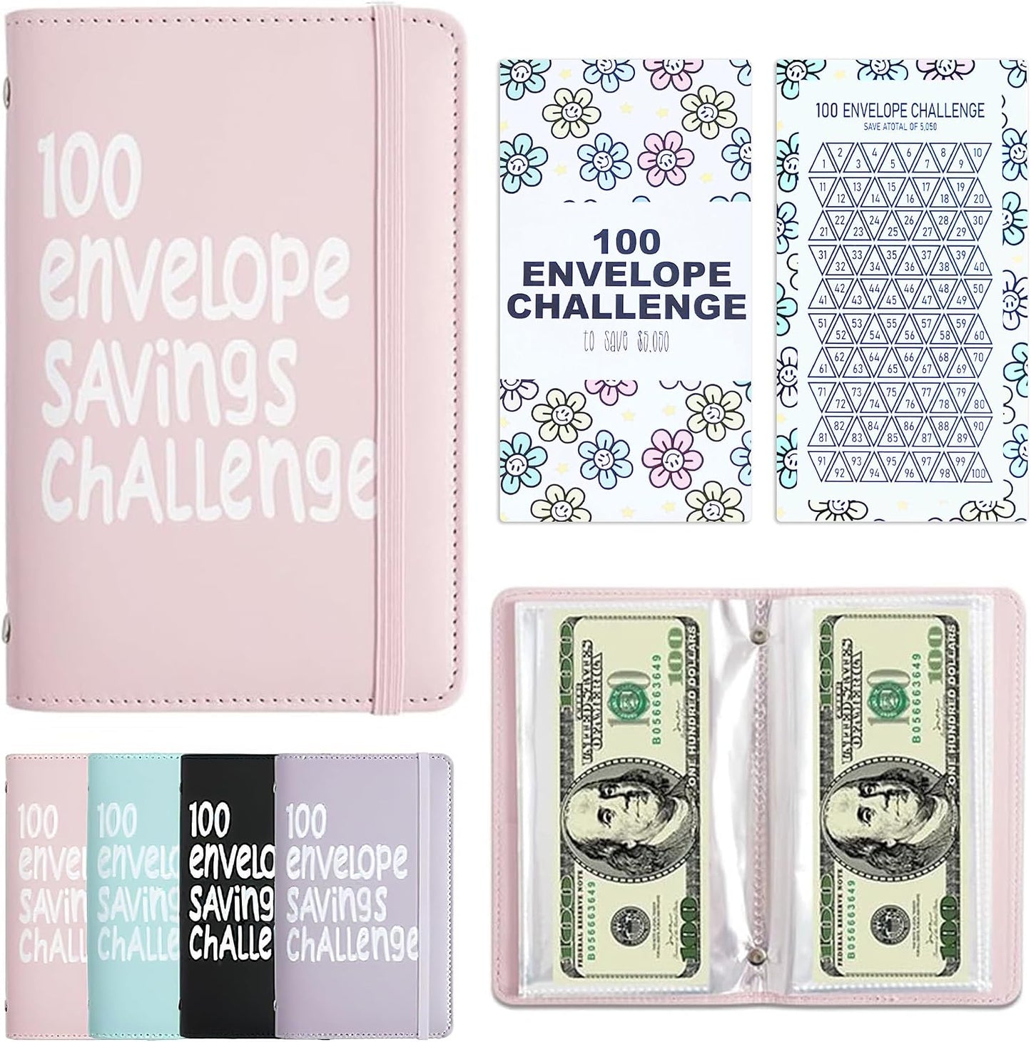 100 Days Money Saving Challenge Coin Envelope Budget Book, Good Habit of Saving Money