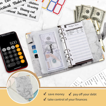 50Pcs Budget Binder with Cash Envelopes，Budget Binder, Cash Envelopes for Budgeting