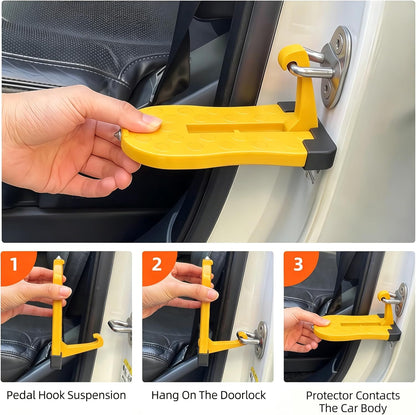 Car Door Step, Foldable Aluminum Alloy Roof Rack Door Step, Heavy Duty 500 lbs Capacity