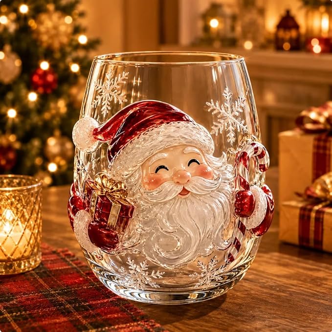 Magical Christmas 3D Santa Glass Cup Collection