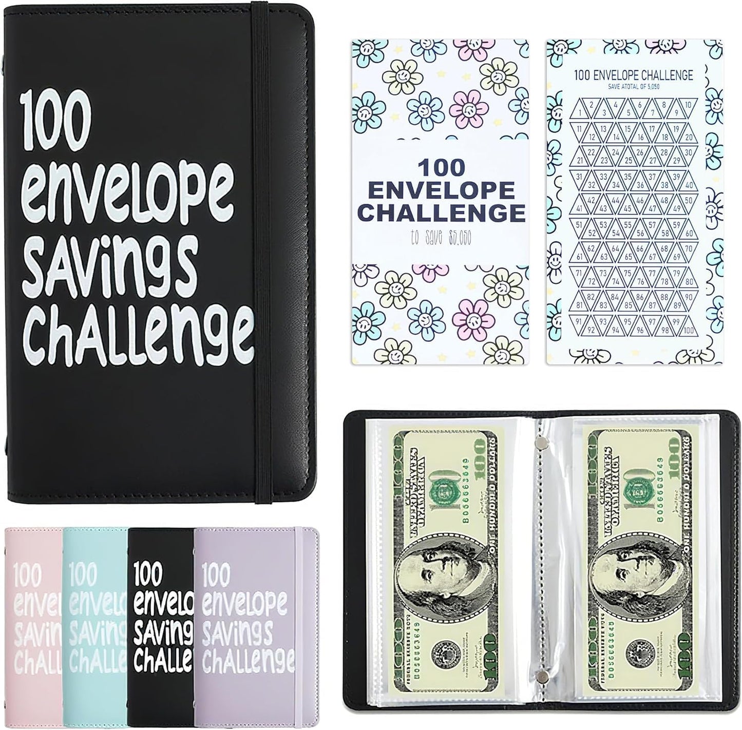 100 Days Money Saving Challenge Coin Envelope Budget Book, Good Habit of Saving Money