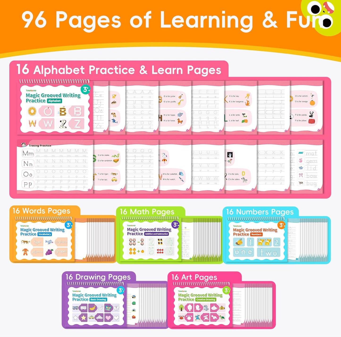 Large Magic Grooved Writing Practice for Kids 3-5